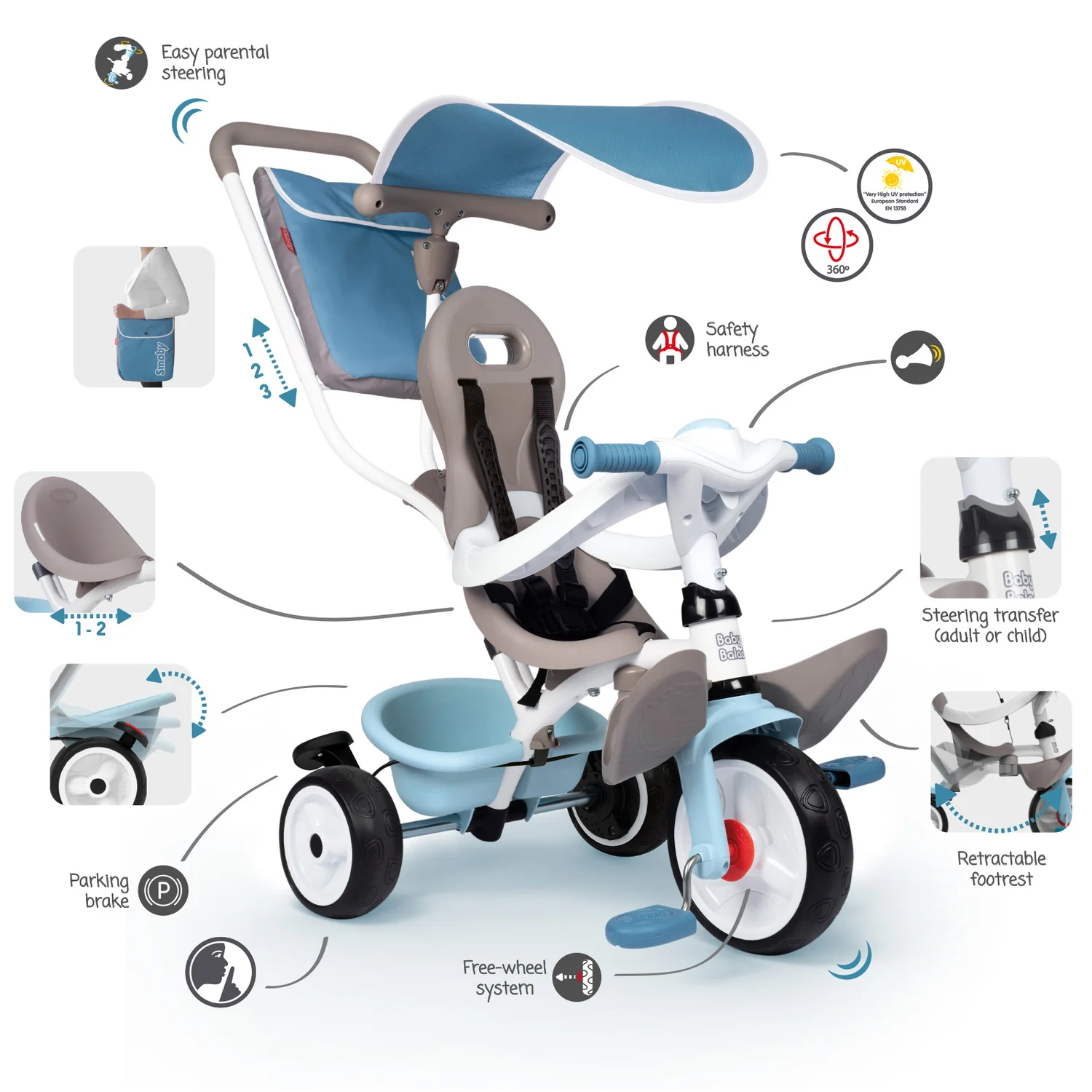 Smoby Baby Balade Blue - Image 5