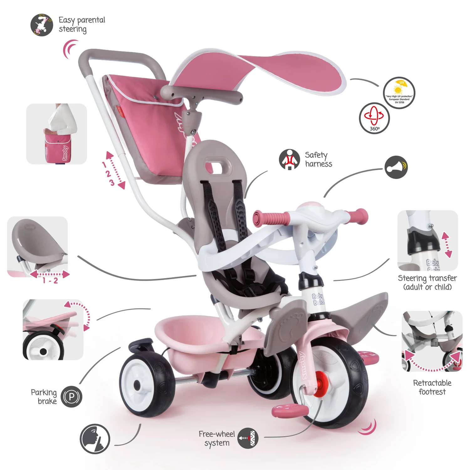 Smoby Baby Balade Pink - Image 4
