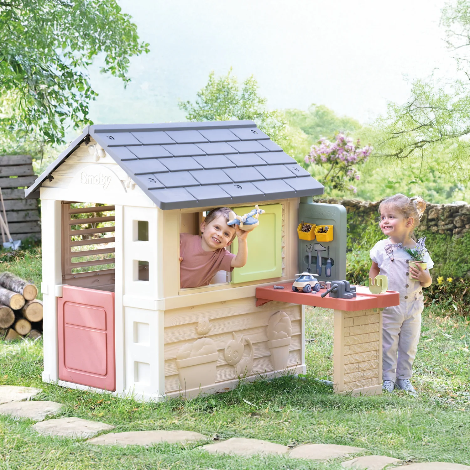 Smoby Life Nature Playhouse and Workshop - Image 3