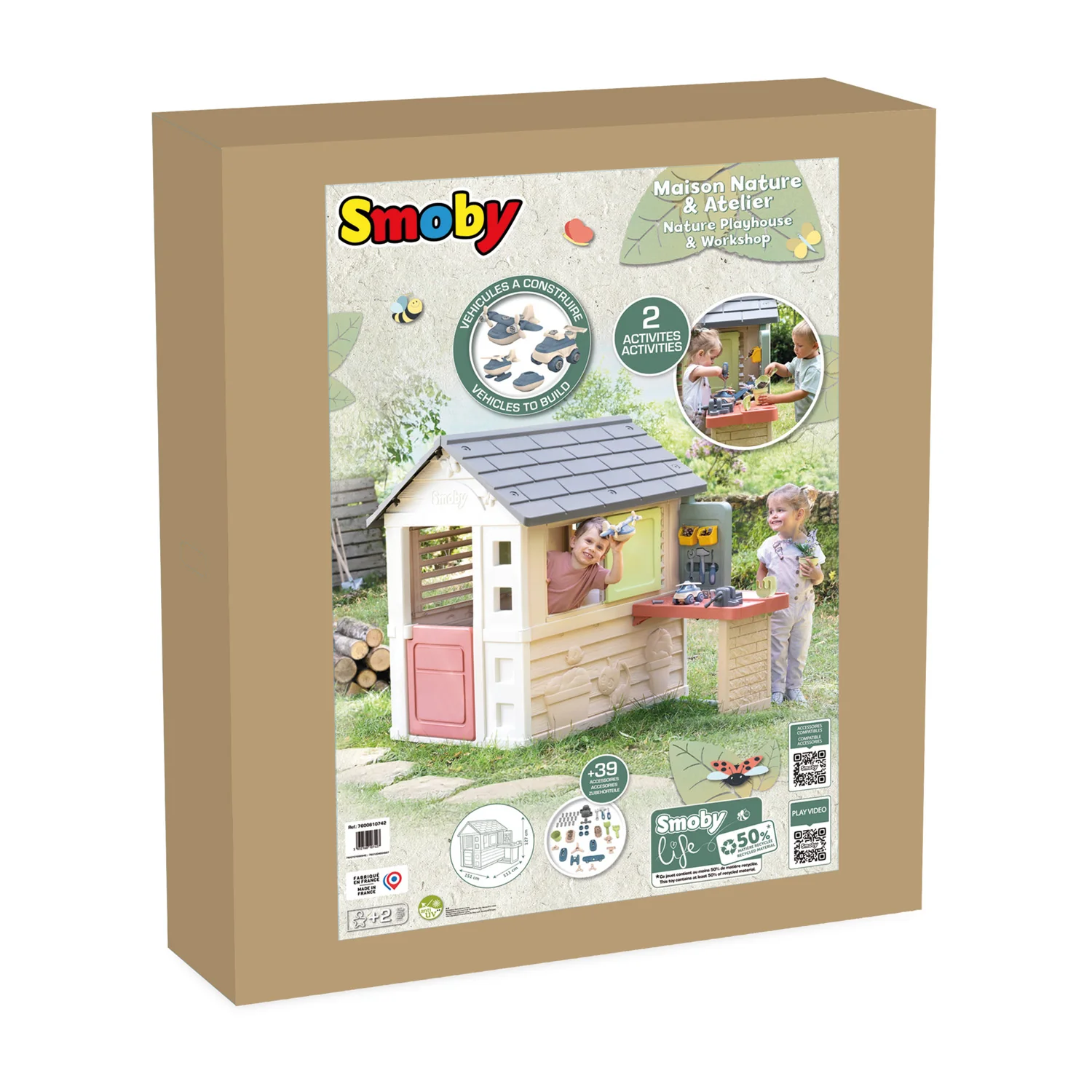 Smoby Life Nature Playhouse and Workshop - Image 7