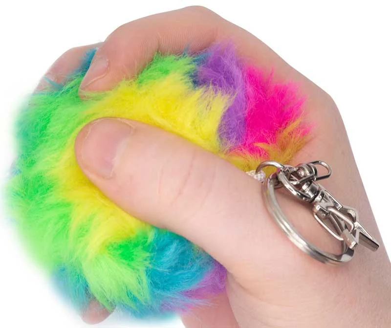 Scrunchems Furry Squish Ball Keychain - Image 2