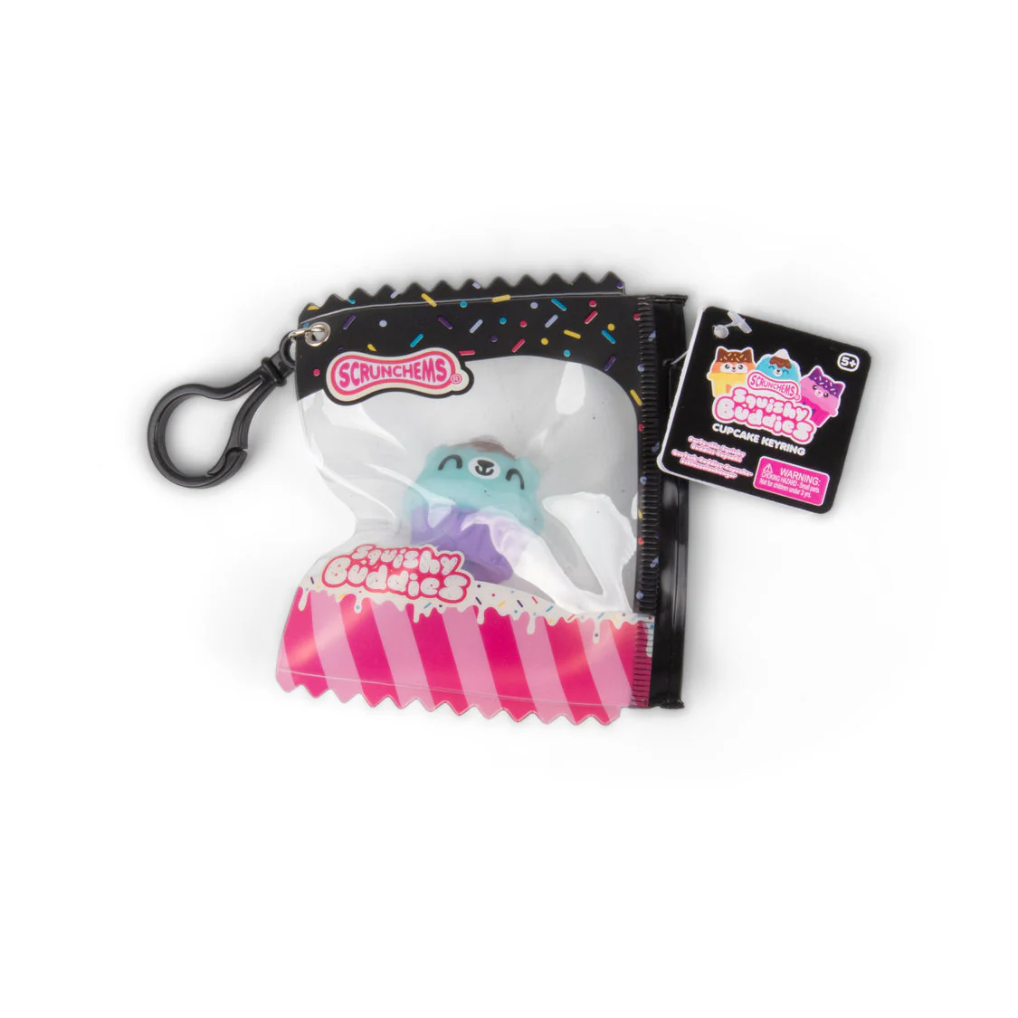 Scrunchems Squishy Buddies Cupcake Keyring Fidget Toy - Image 6