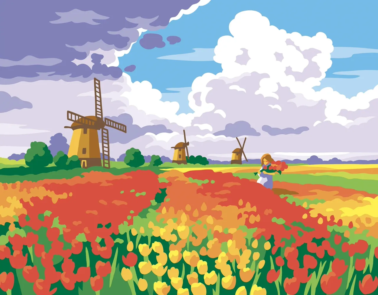 Senior Painting By Numbers Tulips from Amsterdam - Image 2