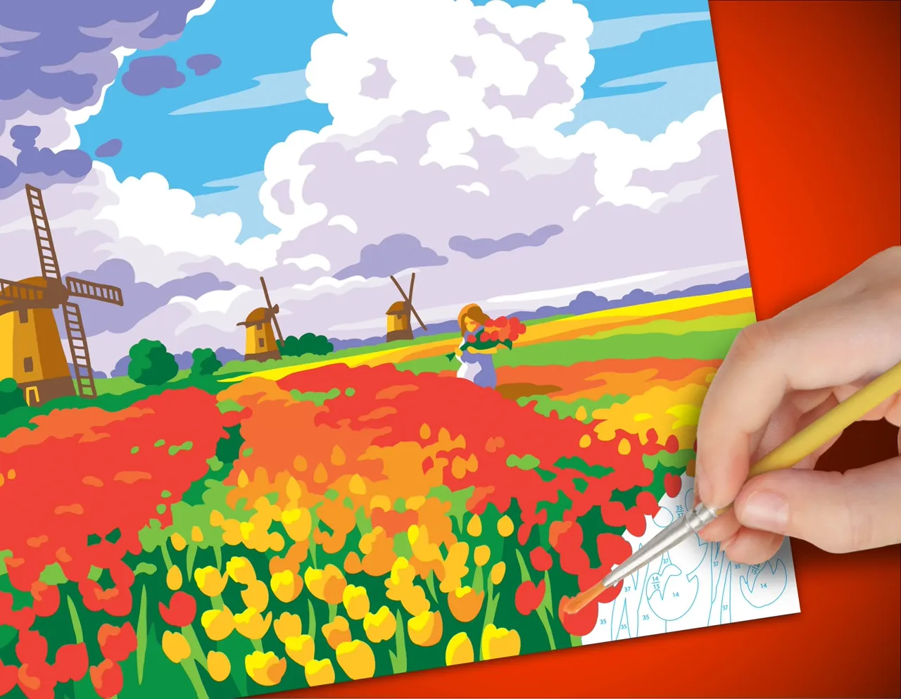 Senior Painting By Numbers Tulips from Amsterdam - Image 3