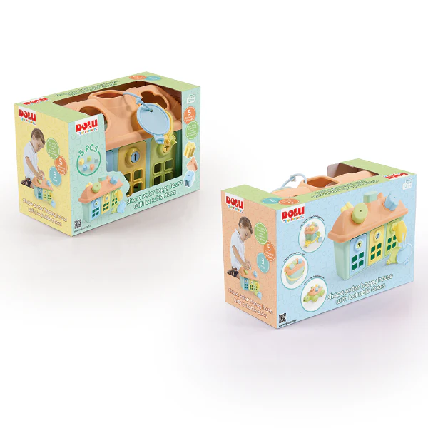Shape Sorter Happy House With Lockable Doors - Image 3