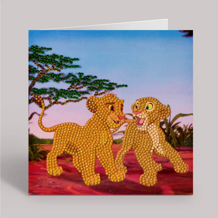 Simba and Nala Crystal Art Card - Image 3