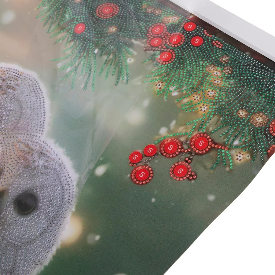 Snowy Owls Sanctuary, 40x50cm Crystal Art Scroll - Image 5