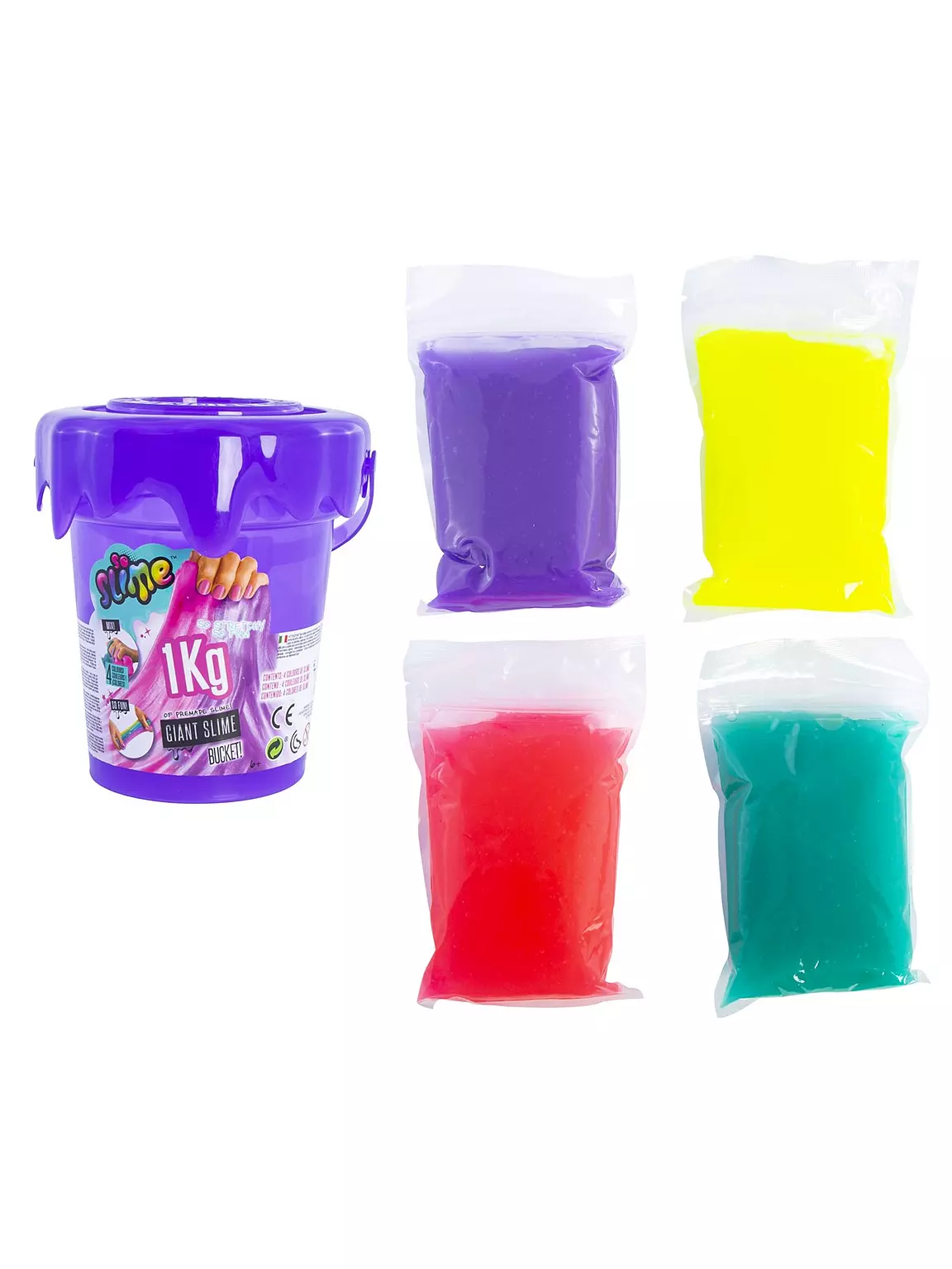So Slime Giant Bucket 1kg Slime Asst - Image 3