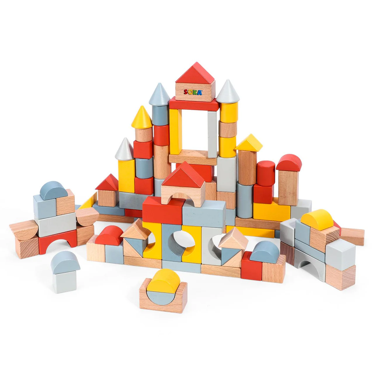 Soka Wooden Blocks 100Pcs - Image 2