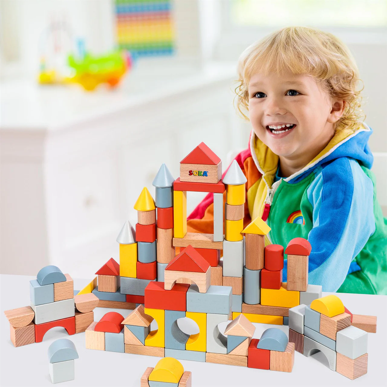 Soka Wooden Blocks 100Pcs - Image 4