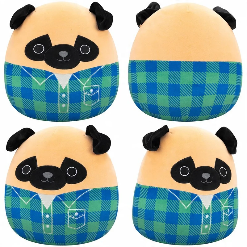 12" Squishmallow Prince Brown Pug - Image 2