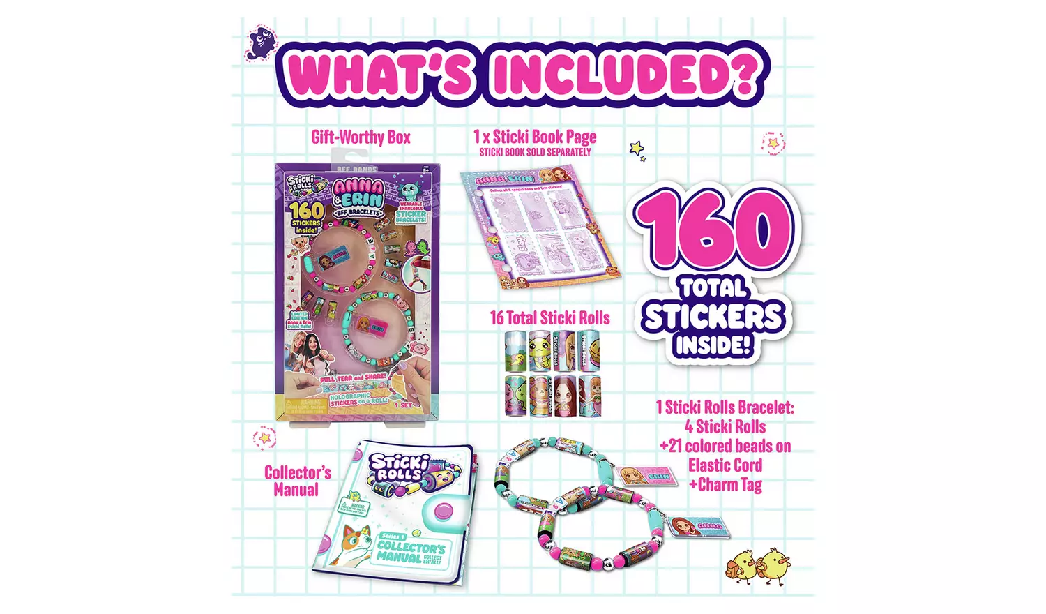 Sticki Rolls Anna & Erin BFF Pack - Image 5