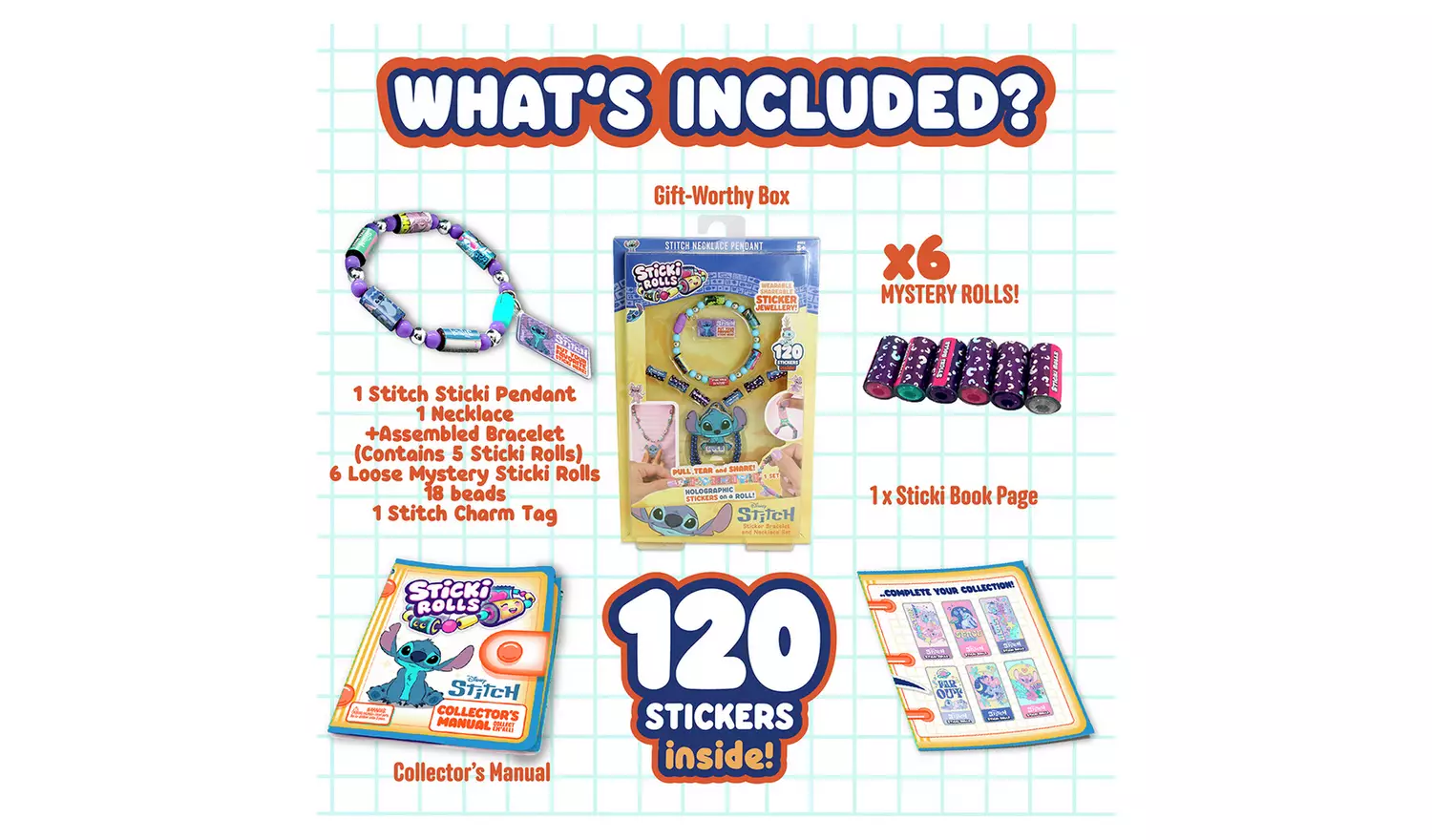 Sticki Rolls Disney Stitch Pendant Pack - Image 4