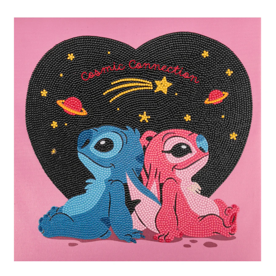 Stitch & Angel: Cosmic Connection, 30x30cm Crystal Art Kit - Image 5