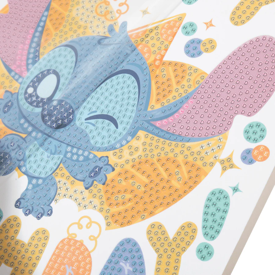 Stitch Birthday, 18x18cm Crystal Art Card - Image 3