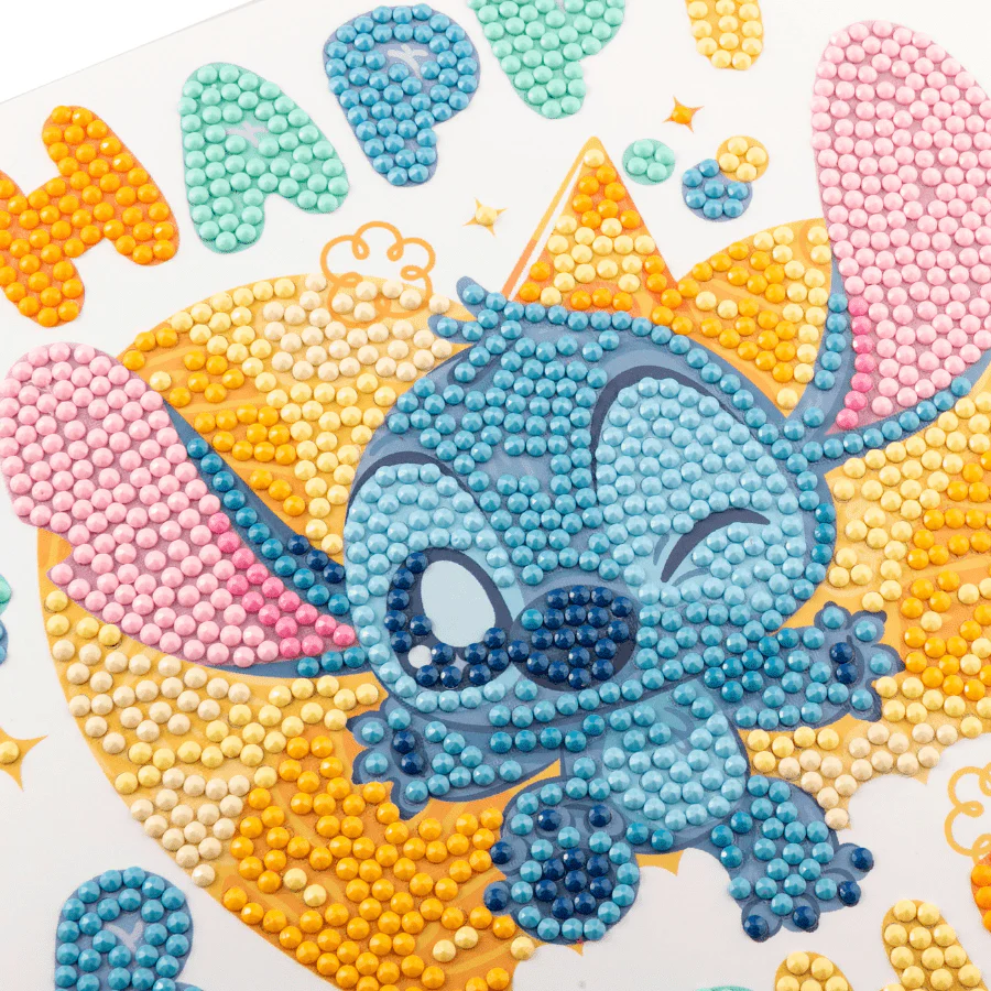 Stitch Birthday, 18x18cm Crystal Art Card - Image 4