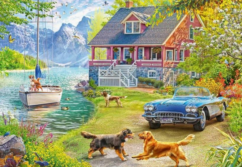 Ravensburger Summer Lake House XL 100 Piece Jigsaw Puzzle - Image 2
