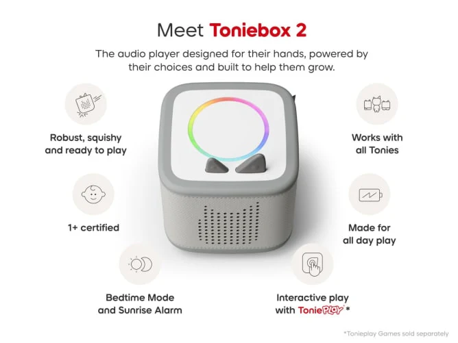 Toniebox 2 Moon Grey Starter Set With Creative Tonie Rubie - Image 5