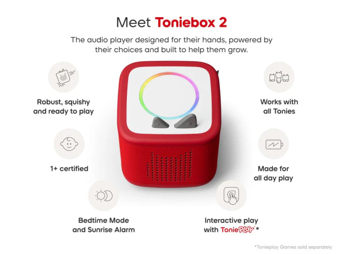 Toniebox 2 Sunset Red Starter Set With Creative Tonie Rubie - Image 5