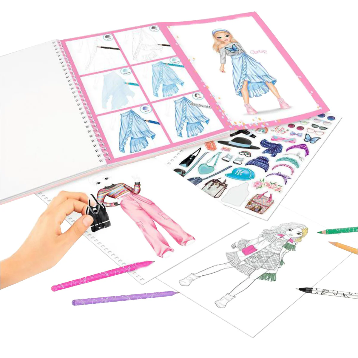 TOPModel Colouring Book with Pen Set - Image 3