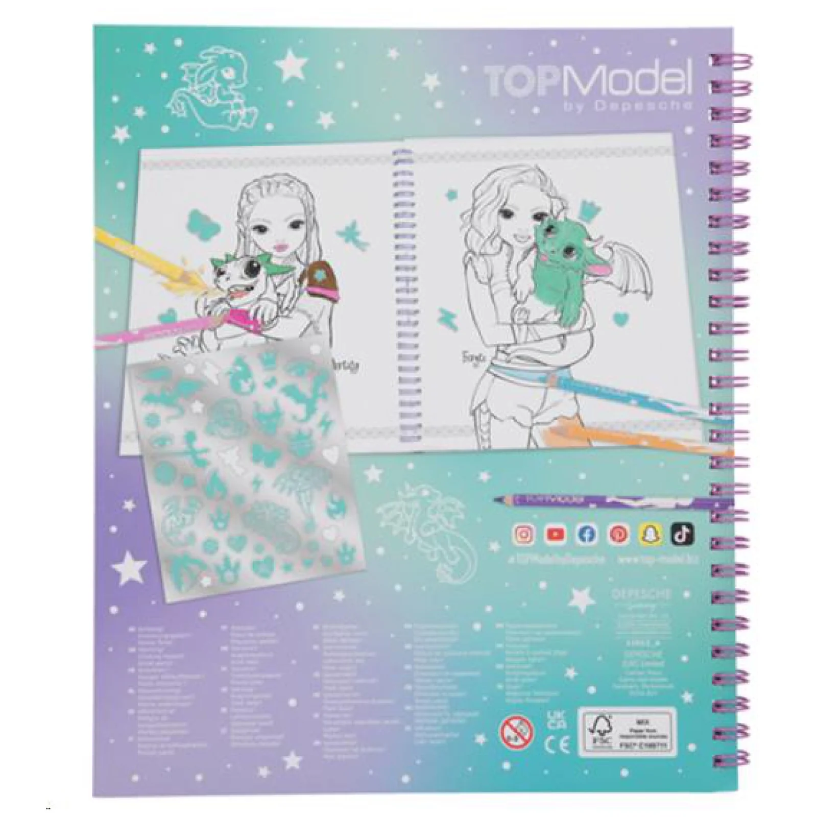 TOPModel Colouring Book With Sequins - Image 4