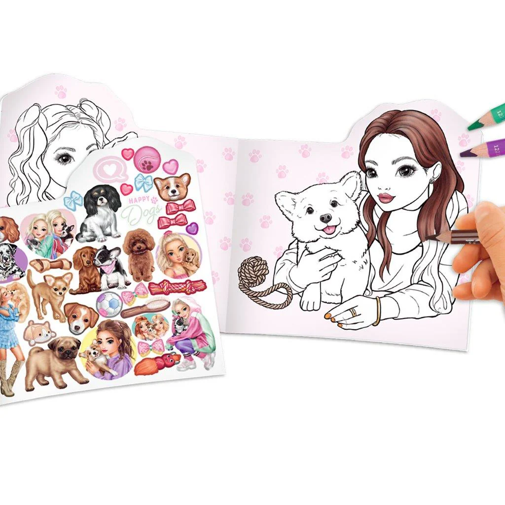 TOPModel Doggy Colouring Book - Image 3