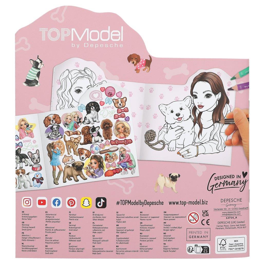 TOPModel Doggy Colouring Book - Image 5
