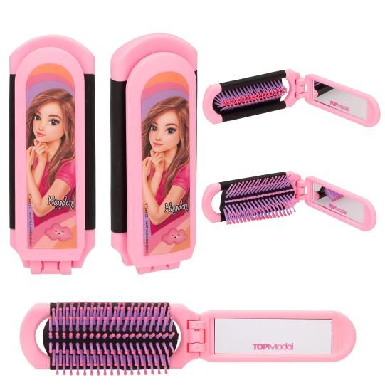 TOPModel Folding Hairbrush With Mirror - Image 2
