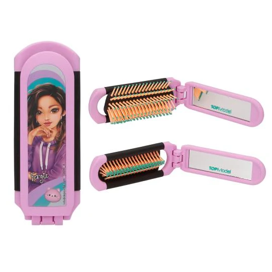 TOPModel Folding Hairbrush With Mirror - Image 4