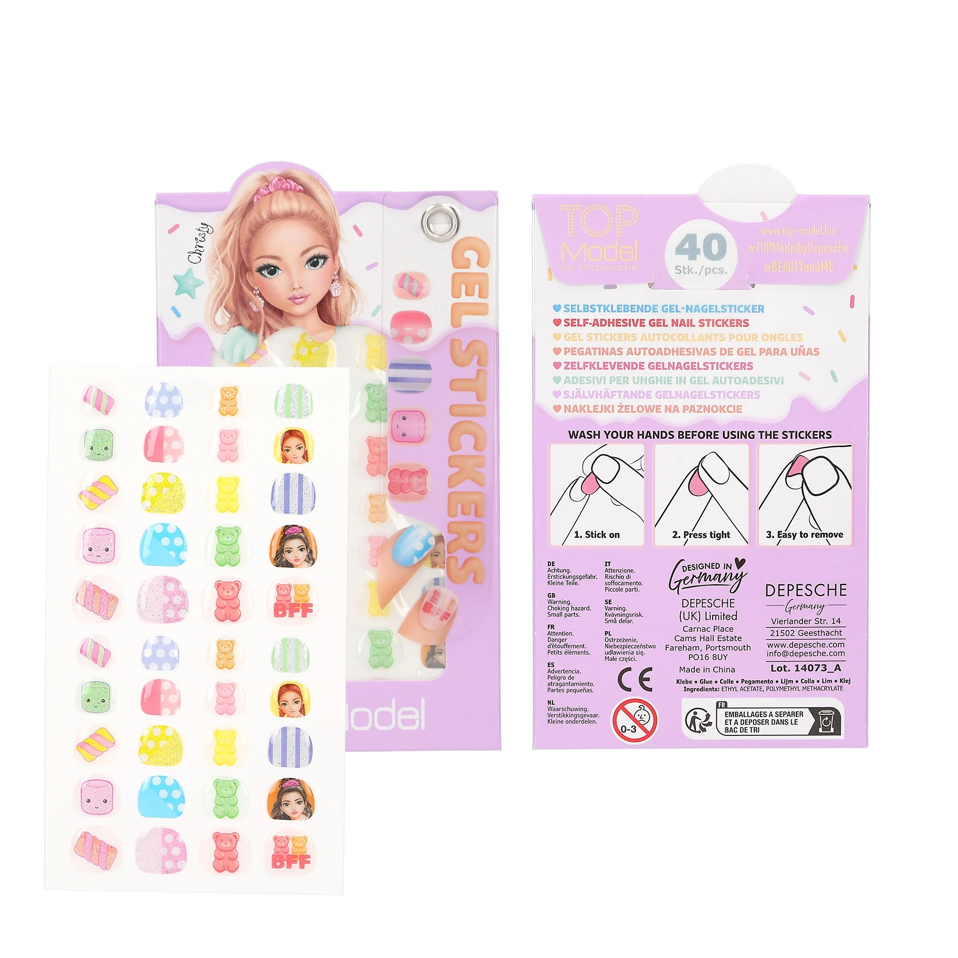 TOPModel Gel Nail Stickers CANDY GLAM - Image 4