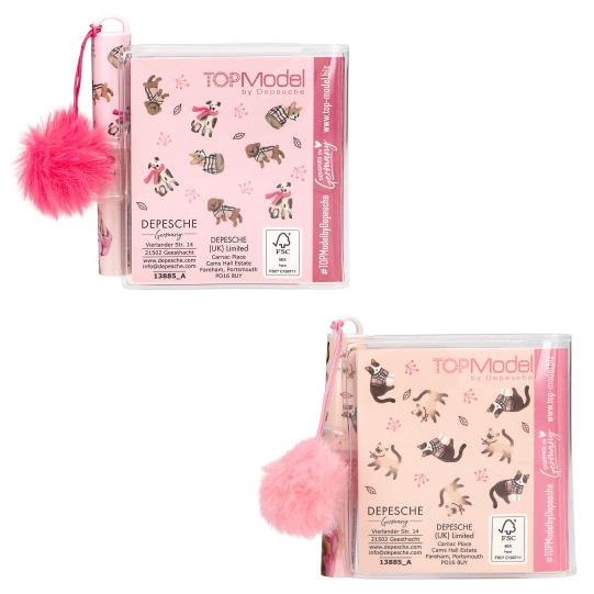 TOPModel Mini Notebook With Ballpen Fur Ever Friends Asst - Image 2