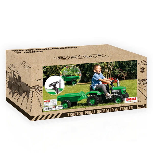 Tractor Pedal Operated & Trailer Green - Image 5