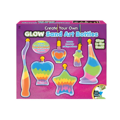 Glow In The Dark Sand & Bottle Art Set