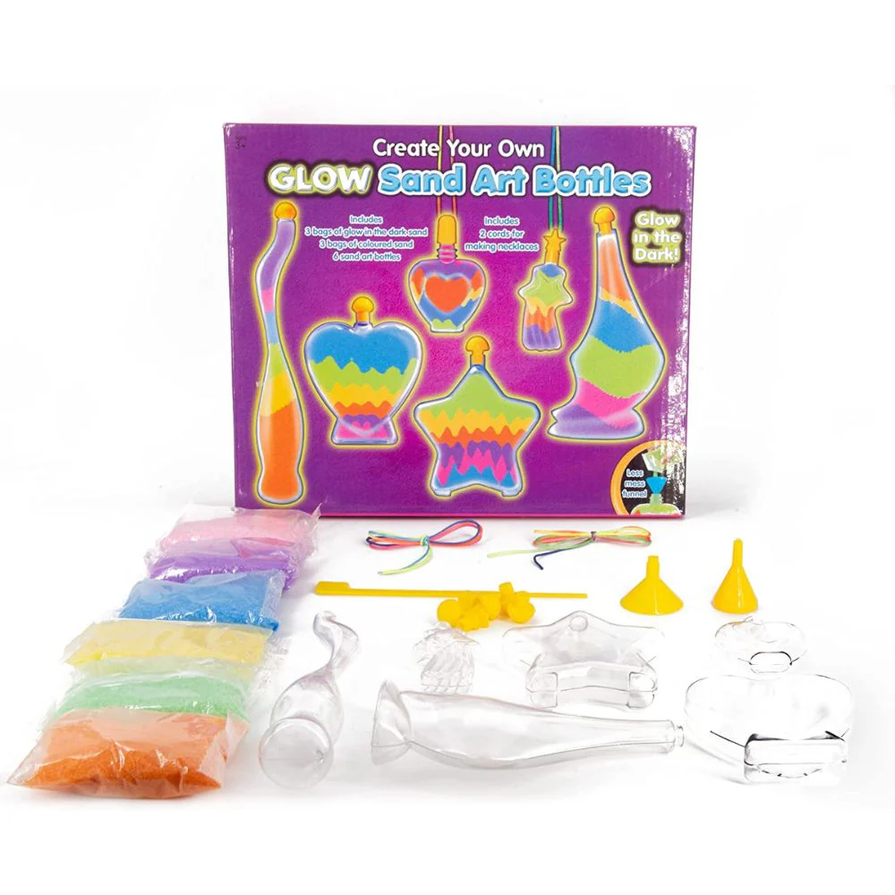 Glow In The Dark Sand & Bottle Art Set - Image 2