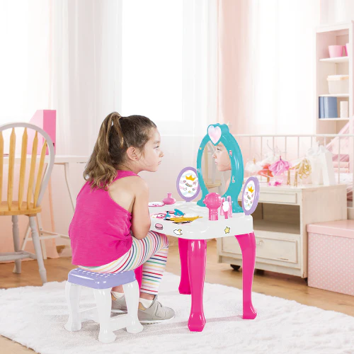 Unicorn Vanity Table & Stool Set - Image 2