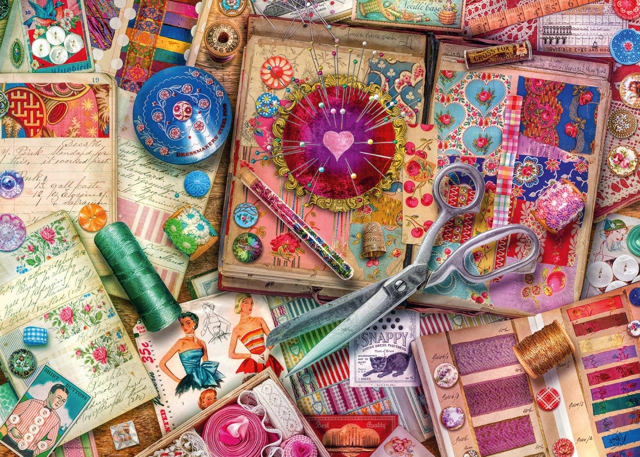 Ravensburger Vintage Dressmaking 1000 Piece Jigsaw Puzzle - Image 2