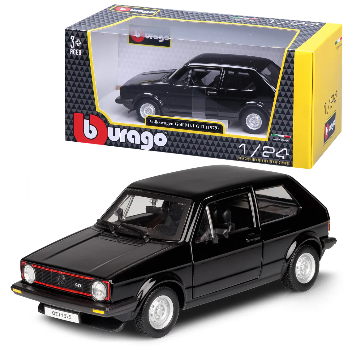 Burago Vw Volkswagen Golf Mk1 Gti 1979 1:24 Diecast Model Car - Image 3