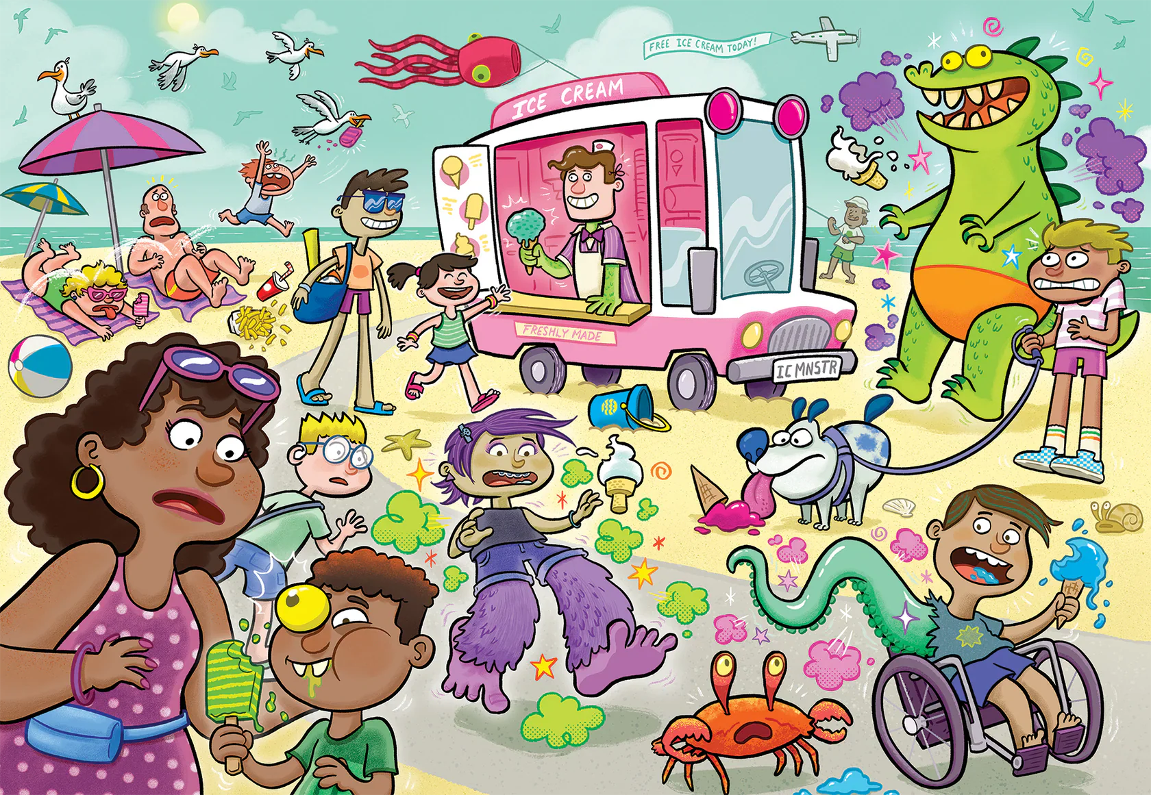 Jumbo Wasgij Junior 1 Iced Screams! 240 Piece Jigsaw Puzzle - Image 2
