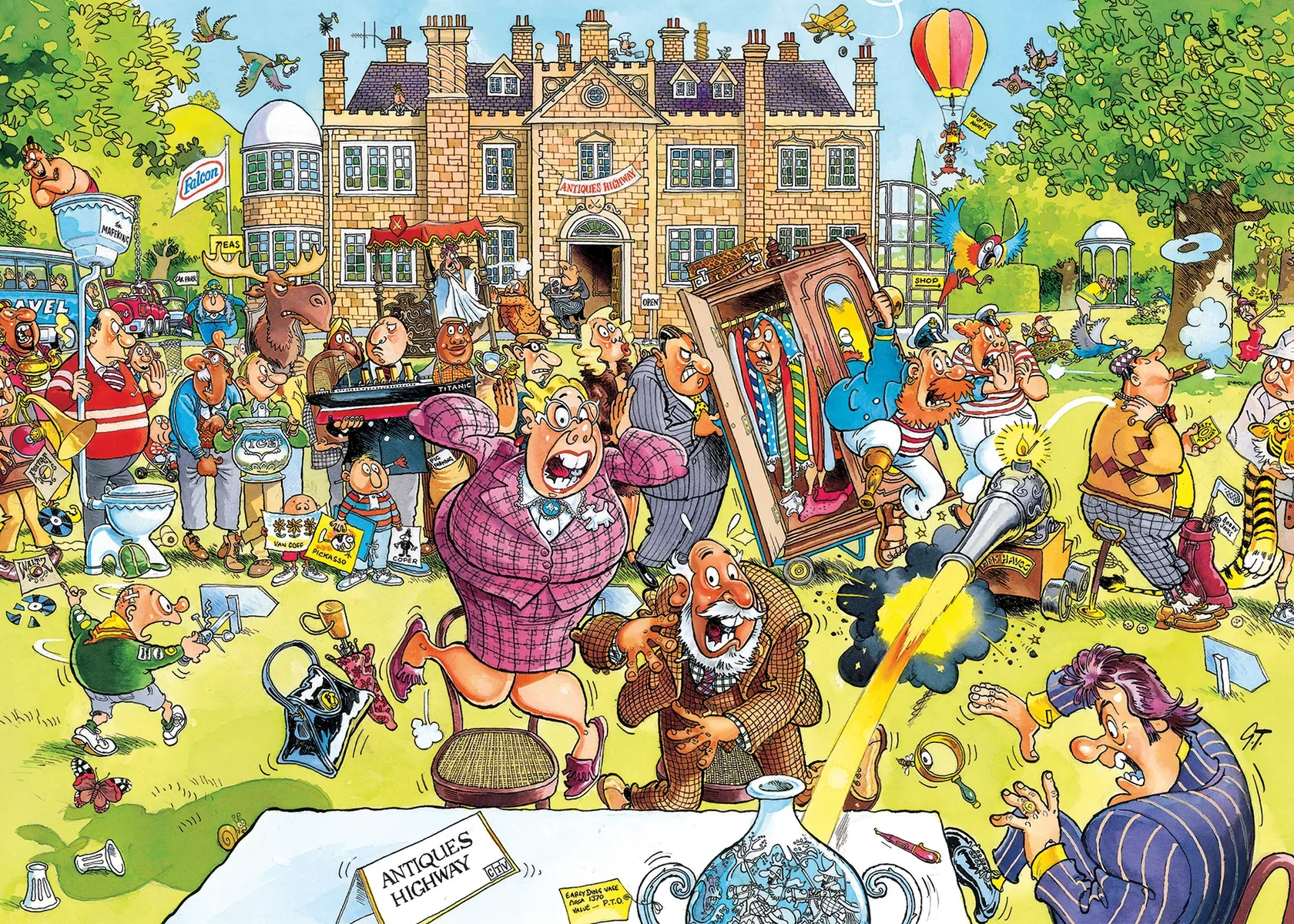 Jumbo Wasgij Retro Original 10 Antique Hunt! 1000 Piece Jigsaw Puzzle - Image 2