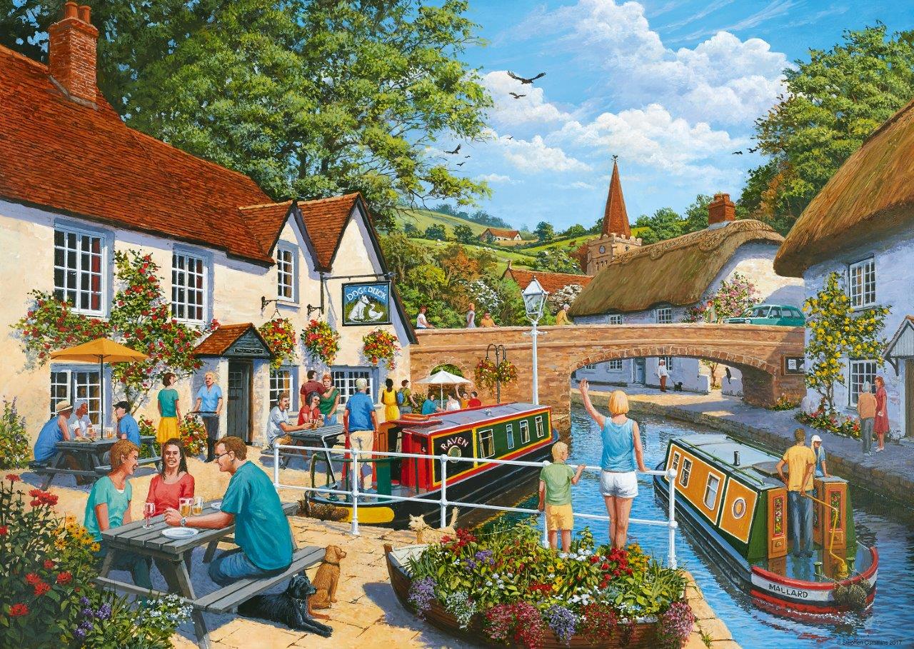 Ravensburger Waterside Tavern 1000 Piece Jigsaw Puzzle - Image 2