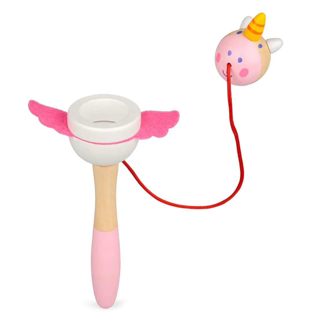 Wooden Unicorn And Dragon Cup And Ball - Image 3