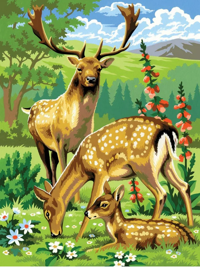 Junior Painting by Numbers Pairs Woodland Animals - Image 2