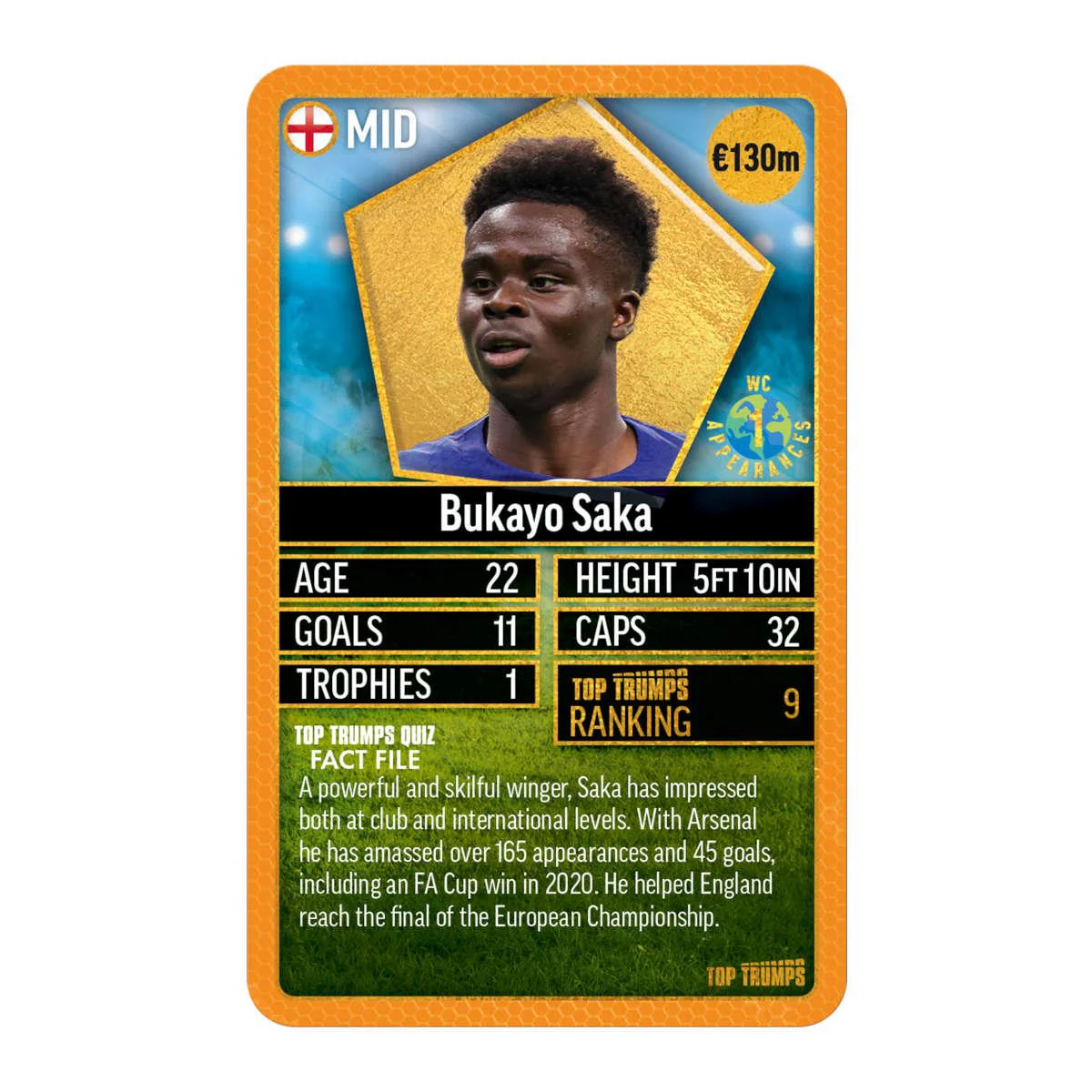 World Football Stars Top 200 Top Trumps Pack 6 - Image 2