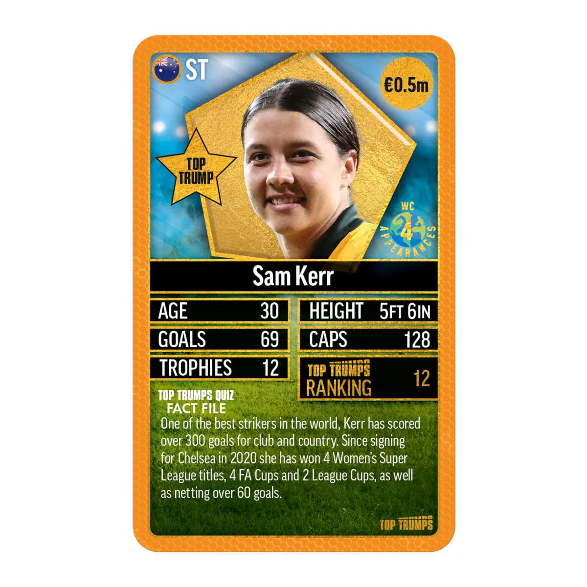 World Football Stars Top 200 Top Trumps Pack 6 - Image 3