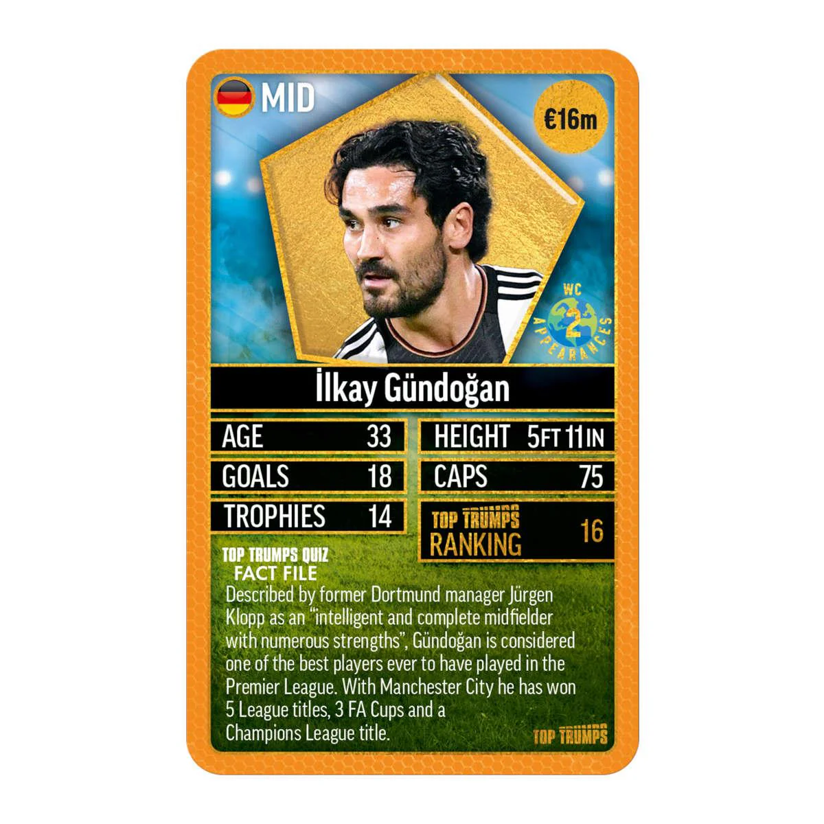 World Football Stars Top 200 Top Trumps Pack 6 - Image 4