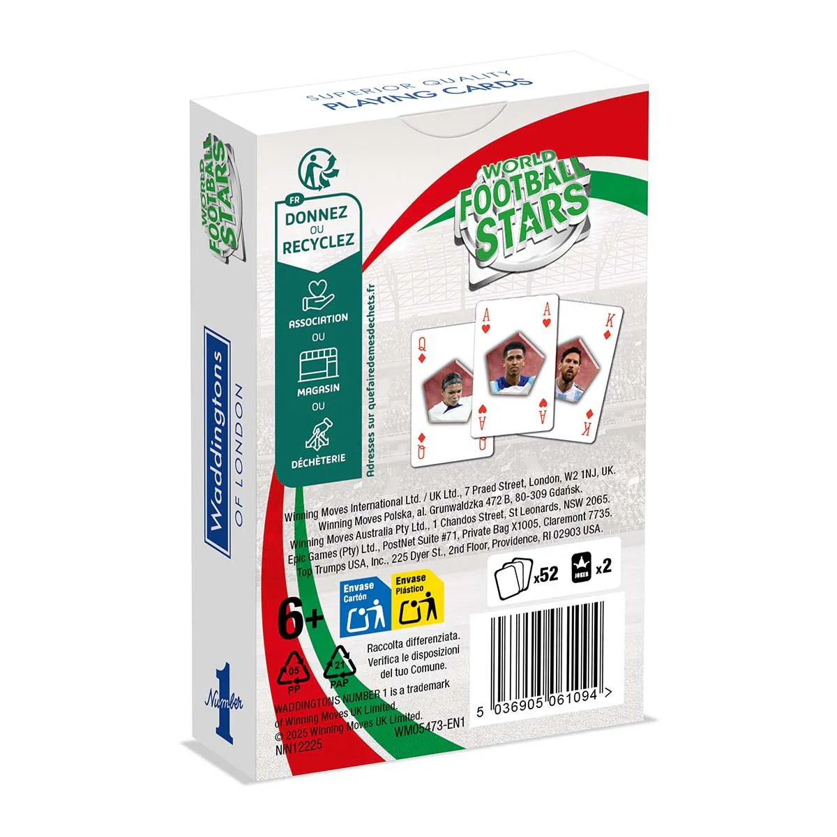 World Football Stars Waddingtons Number 1 Playing Cards - Image 3