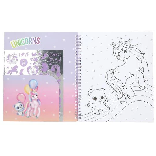 Ylvi Colouring Book With Unicorn And Sequins - Image 2