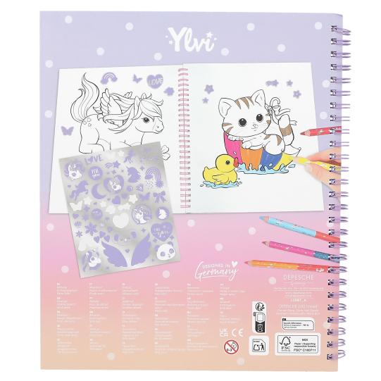 Ylvi Colouring Book With Unicorn And Sequins - Image 4