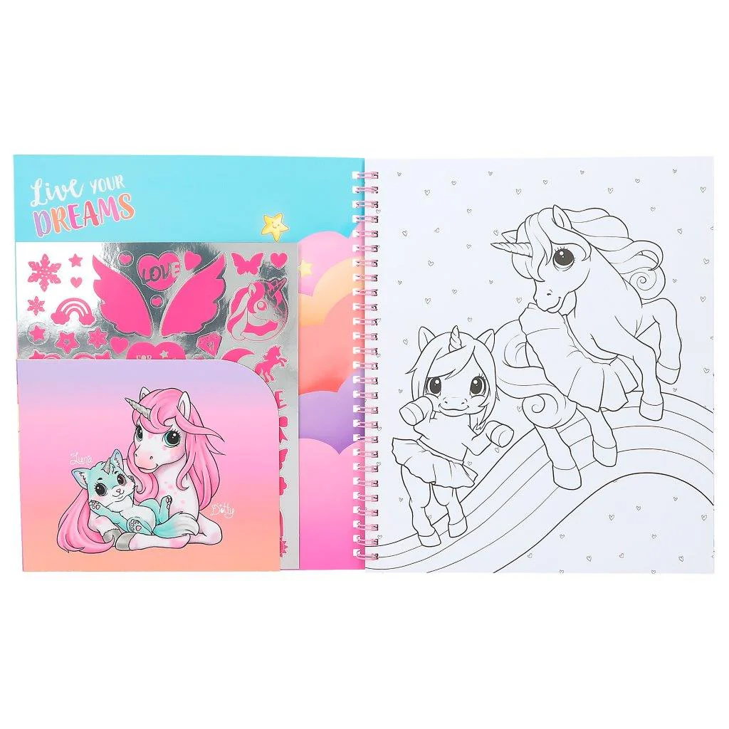 Ylvi Colouring Book With Unicorn And Sequins - Image 3